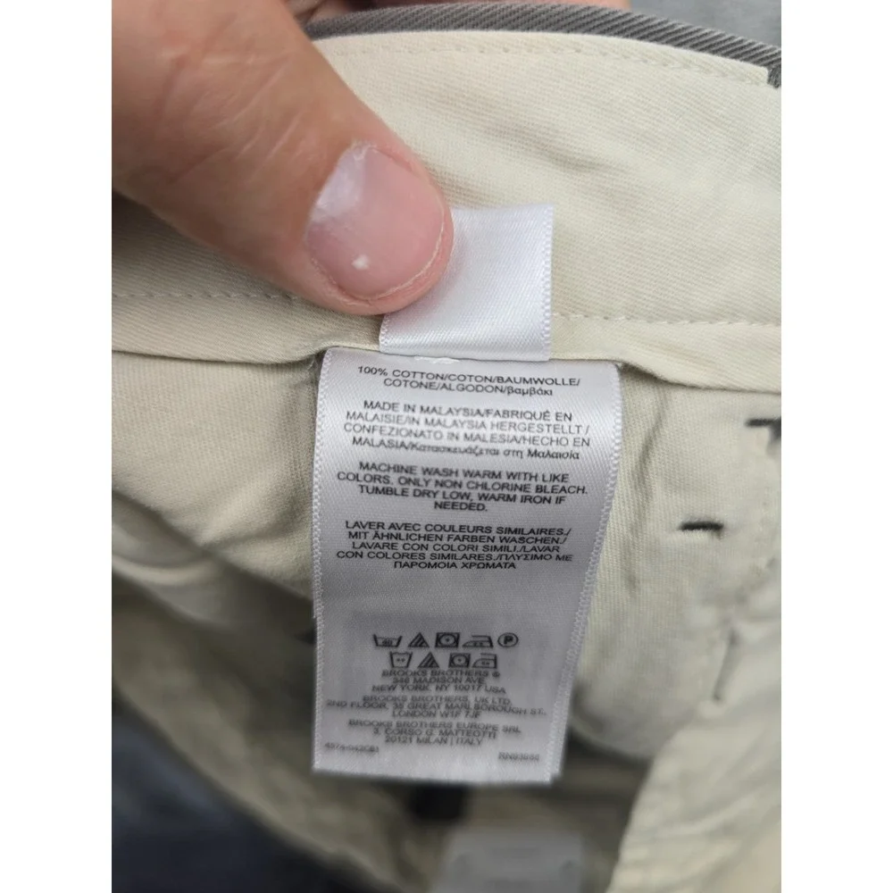 Brooks Brothers Advantage Chino Pants Mens 38x30 Brown Elliot Khaki‎ NWT